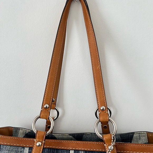 Coach Denim and Tan Signature Tote - Picture 12 of 12